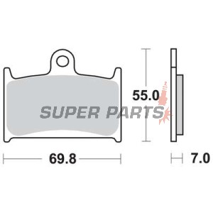 Накладки -TRW- MCB690SV, Suzuki GSF 1200 / 1200S Bandit (1995-2000), GSX-R 600 (2000), RF 900R (1994-1997)