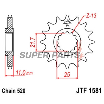 Преден пиньон -JT- JTF1581,14, 14 зъба