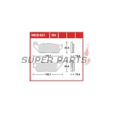 Накладки -TRW- MCB631, Honda CBR1000F (1990-1992), Honda RVF750R (1994-1997), Honda ST1100 Pan European / ABS (1990-2001), Kymco People 250 (2004-2005), Yamaha MT-01 1700 (2004-2011), Yamaha X-Max 125 ABS (2011-2012)