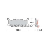 Накладки -TRW- MCB640SV, Yamaha Bolt/SCR 942-950, XJ Diversion 600/900, XJR 400, XP TMAX 500, XV/XVS Virago & Drag Star 535/650/750/950/1600, YP Majesty 400 (1992-2019)