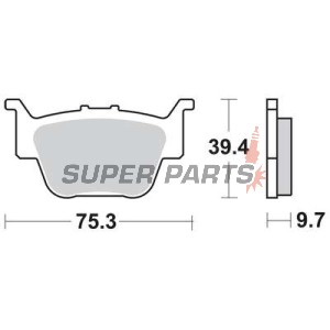Накладки -TRW- MCB769SI, Honda TRX FourTrax Rancher/Rincon/Sportrax - 420-650cc, 2003-2013