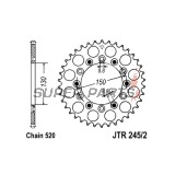 Заден пиньон -JT- JTR245/2,39, 39 зъба, стоманен, Gilera RC 600 1989-1992, Honda CB 250 1982-1984, 1996-2001, NSR 250 1986-1987, NX 250 1988-1990, VTR 250 1998, 2009-2012, VTZ 250 1988, XL 350 1984-1987, XL 500 1979-1981, XL 600 1983-1987