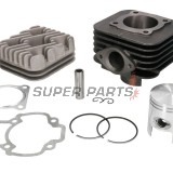 Цилиндър и бутало комплект с глава -MOTORIX- 70cc (47mm), Piaggio, Vespa, Gilera, Aprilia AC