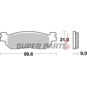 Накладки -BREMBO- 07043XS, Yamaha YP 125R / 250R X-Max (2016)