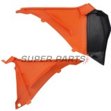 Капак/пластмаса въздушен филтър -POLISPORT- оранжев, KTM EXC, EXC-F, SX 125-500 2011-2013