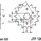Преден пиньон -JT- JTF1265,13, 13 зъба