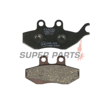 Накладки -FERODO- FDB677P, Aprilia ETX125, MX50, Pegaso50/125, RS50, RX50/125, Gilera DNA50/125/180, Runner125/180, Malaguti Madison125, Piaggio GT125/250, Hexagon125, Skipper125, Sachs ZX50/125, ZZ125, Rieju RS1 50Evo