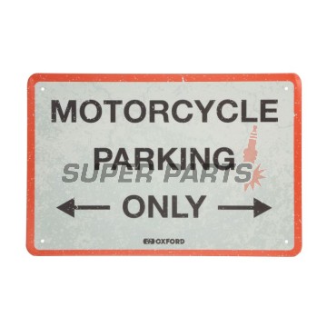 Табела за гараж -OXFORD- Motorcycle parking only, 200x300mm