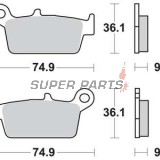 Накладки -TRW- MCB575RSI, CPI Sahel 125, Gas Gas EC/FSE/FSR/MC/SM 125-515cc, Honda CR/CRM/XR 50-650cc, Kawasaki KDX/KLX/KX 125-500cc, Suzuki DR-Z/RM 125-400cc, Yamaha WR/YZ 125-426cc