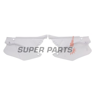 Задни странични пластмаси -POLISPORT- бели, HONDA CR 125/250 2000-2001