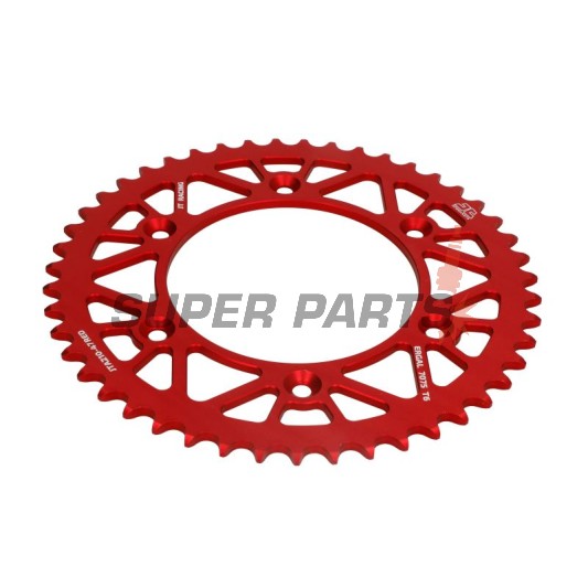 Заден пиньон -JT- JTA210,47RED, 47 зъба, червен, алуминиев, Betamotor RR 125 2018-2021, RR 250 2013-2021, RR 400 2013-2016, RR 450 2013-2014, Honda CR 125 1979-2007, CR 250 1984-2008, CR 500 1984-2001, CRF 150 2003-2018, CRF 230 2003-2019