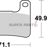Накладки -BREMBO- 07SU27LA, Kawasaki KLE 650 (Versys/ABS), Z 1000 2016; Suzuki GSX/GSX-R 600-1300 (Hayabusa, R) 2004-2012