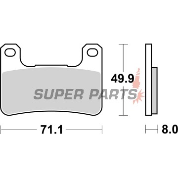 Накладки -BREMBO- 07SU27SA, Kawasaki KLE/ Z 650-1000 Versys/ABS, Suzuki GSX/GSX-R 600-1300 Hayabusa/B-King/GSX-R 750-1000