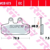 Накладки -TRW- MCB673, Honda CMX Rebel 250 (1997-1999), SJ Bali 50/100 (1993-2000), Simson Schikra 125 (1999-2000)