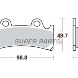 Накладки -TRW- MCB656SV, Triumph Daytona 900 Super III + Yamaha FZR1000 Genesis Exup / YZF750R-SP (1993-1998)