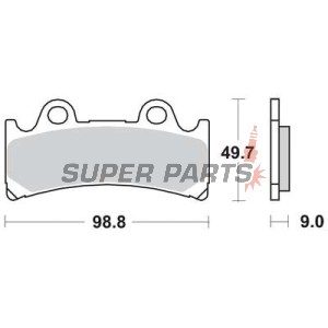 Накладки -TRW- MCB656SV, Triumph Daytona 900 Super III + Yamaha FZR1000 Genesis Exup / YZF750R-SP (1993-1998)