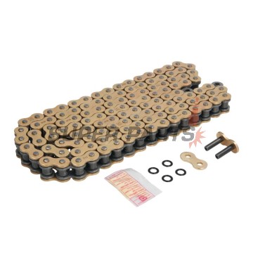 Верига -DID- 530VX3G&B-122, размер 530, 122 звена, усилена, злато/черна