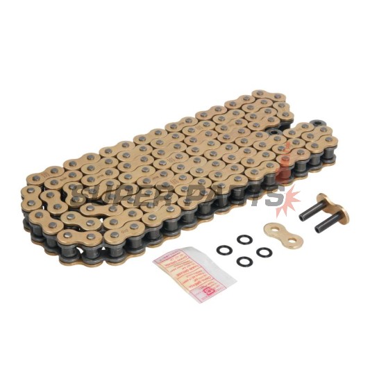 Верига -DID- 530VX3G&B-122, размер 530, 122 звена, усилена, злато/черна