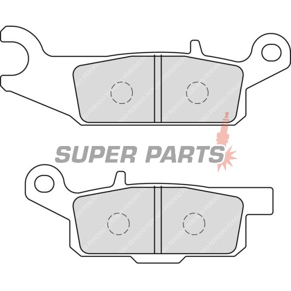 Накладки -FERODO- FDB2230SG, Yamaha YFM Raptor 250/250R, Grizzly 550/700 4x4 EPS, Grizzly FI Auto, Grizzly EPS LE/SE