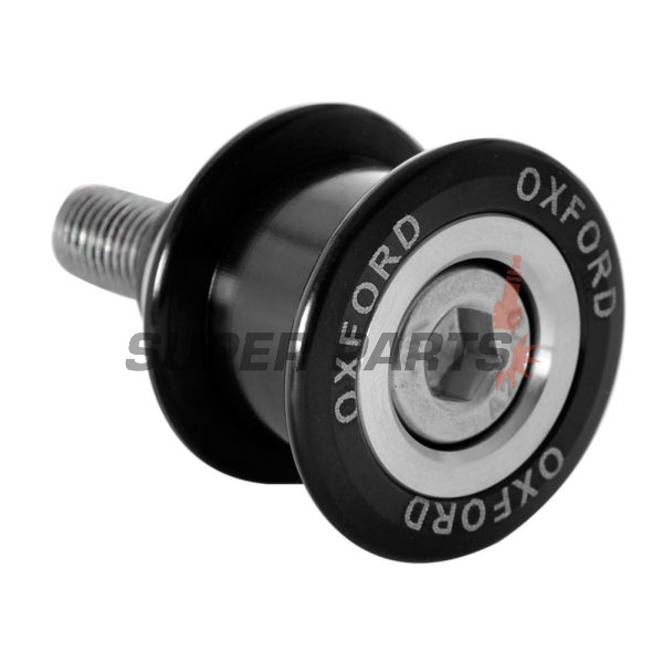 Въртящи ролки за мото стойка -OXFORD- Spinners M12 x1.25, черни