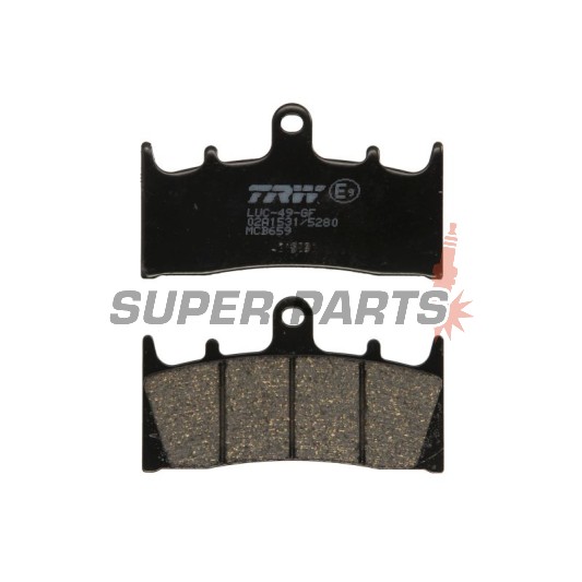 Накладки -TRW- MCB659, Kawasaki VN 1500/1600, ZR 1100, ZRX 1100/1200, ZX-6R 600/636, ZX-7R 750, ZX-9R 900; Suzuki GSF 1200, GSX 1400, GSX-R 1000, VZ 1600 - 1996-2008