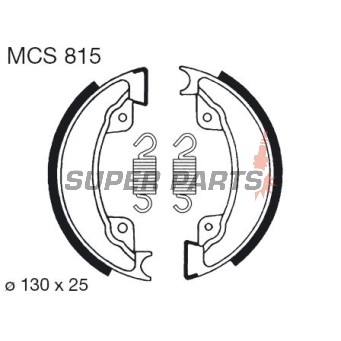 Накладки (челюст) -TRW- MCS815, 130x25mm, Honda XL 500R (1982-1985), XR 500R (1982-1984)