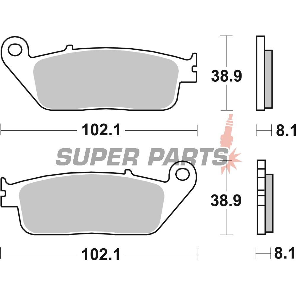 Накладки -BREMBO- 07074XS, BMW C Evolution 2013-2021