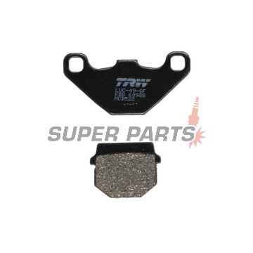 Накладки -TRW- MCB522, Adly Cat/G-Shock/Super Sonic/Thunderbike 50-125, Aprilia RS4 125, SX 50, Honda MB/MCX 80, Kawasaki AR/KD/KDX/KMX/KSR/KX 50-250, KTM SX 60/65, Peugeot Speedfight/Buxy/Trekker/Vivacity 50-100, Suzuki AH Address, RM 80X
