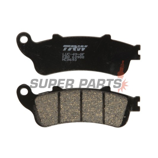 Накладки -TRW- MCB693, Aprilia ETV / RS / RSV / SL / Tuono + Benelli TnT / Tornado / TreK + Ducati 748-1198 / Monster / SS / ST2 + Honda FES / ST + Moto Guzzi Breva / Nevada / V7 + Rieju MRT / SMX / Tango (1997-2010)