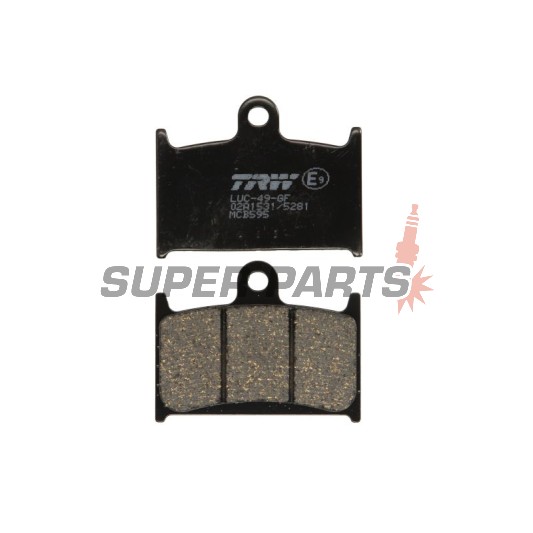 Накладки -TRW- MCB595, Suzuki GSX-R 400/750/1100 (1988-1995), Triumph Daytona, Rocket III, Speed Triple, Sprint, Thunderbird, Tiger, Trophy (1991-2016), Yamaha TZ250 (1990-2001)