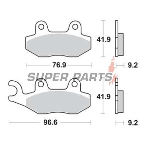 Накладки -TRW- MCB689, Kawasaki KLF/KVF/KX/KLX, Kymco Agility/Grand Dink/Stryker, Suzuki Burgman, Peugeot Satelis, Honda Rebel/NSR, Husqvarna TE 610, Yamaha YZ (1989-2017)