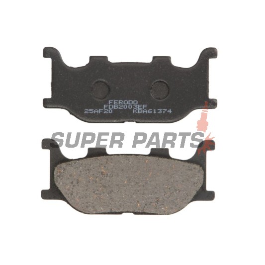 Накладки -FERODO- FDB2003EF, Yamaha FZ6 600 / MT-03 660 / SR 125 / XJ 600S Diversion / XV Virago 125 250 / XVS Drag Star 125 250 1100 / YP Majesty 250 400 (1995-2009)