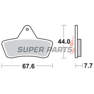 Накладки -TRW- MCB763SI, Arctic Cat 250/300/400/440/454/500 ATV 2x4/4x4/Autom. (1998-2004), Arctic Cat Bear Cat 450/454 2x4/4x4 (1996-1998)
