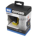 Заключващо устройство за мото диск -OXFORD- Mini T 5.5mm, жълт