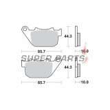 Накладки -TRW- MCB754SH, Harley-Davidson XL Sportster 883 / 883C Custom / 883R / 883N Iron / 1200C Custom / 1200R Roadster / 1200L Low / 1200N Nightster / 1200X Forty Eight / 1200V Seventy Two (2004-2013), XR 1200X Sportster (2010)