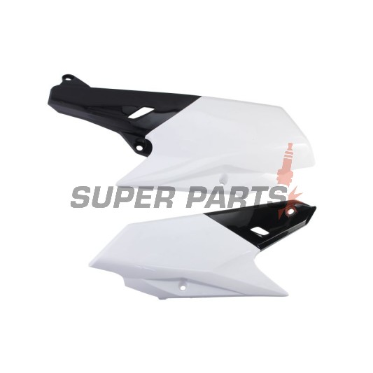 Задни странични пластмаси -POLISPORT- черно/бяло, YAMAHA WR, YZ 250/450 2014-2019