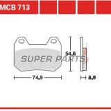 Накладки -TRW- MCB713, BMW K1200LT, R1200CL (1998-2009)