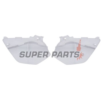 Задни странични пластмаси -POLISPORT- бели, YAMAHA YZ 125/250 2002-2014