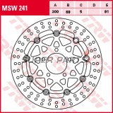 Спирачен диск -TRW- MSW241, 300mm, Suzuki GSX-R600, GSX-R750, GSX-R1000 (2003-2005)