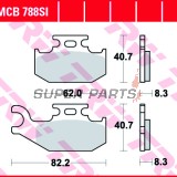 Накладки -TRW- MCB788SI, Suzuki LT-A KingQuad 400/450/500/700/750 (2005-2017), Suzuki LT-F KingQuad 400 (2008-2016)
