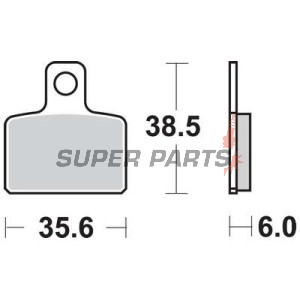 Накладки -TRW- MCB767, Gas Gas Randonne 125, Husqvarna CR 50 (2011-2012), SM 50 (2011)