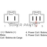 Реле за зареждане -DZE- реле-регулатор, 12V, 50A, HONDA SH 300 2007-2010
