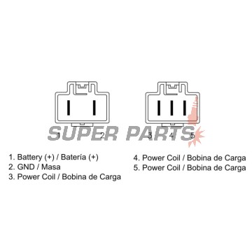 Реле за зареждане -DZE- реле-регулатор, 12V, 50A, HONDA SH 300 2007-2010