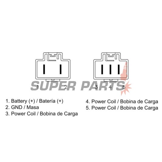 Реле за зареждане -DZE- реле-регулатор, 12V, 50A, HONDA SH 300 2007-2010
