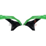 Предни странични пластмаси -POLISPORT- черно/зелено, KAWASAKI KX 250 2017-2020