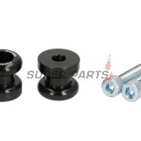 Ролки за задна мото стойка -OXFORD- Bobbins M8 x1.25, черни, комплект