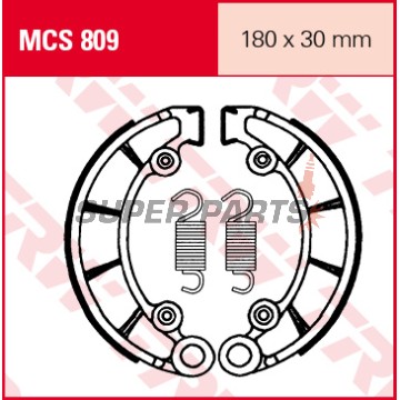 Накладки (челюст) -TRW- MCS809, 180x30mm, Honda CB550 Four / CB550F Supersport (1974-1981)