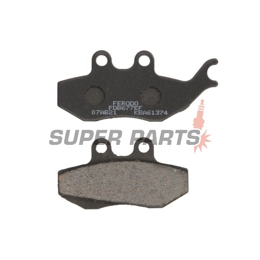 Накладки -FERODO- FDB677EF, Aprilia ETX125, MX50, Pegaso50/125, RS50, RX50/125, Gilera DNA50/125/180, Runner125/180, Malaguti Madison125, Piaggio GT125/250, Hexagon125, Skipper125, Sachs ZX50/125, ZZ125, Rieju RS1 50Evo