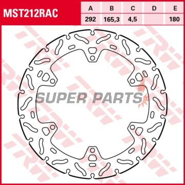 Спирачен диск -TRW- MST212RAC, 292mm, Yamaha MT-125 / MT-125 ABS + YZF-R125 (2014-2022)