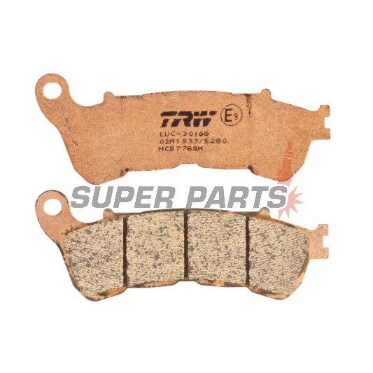 Накладки -TRW- MCB776SH, Harley-Davidson XL883-1200 Sportster + Honda CB-CBF-CBR / FES-FJS-NSS Forza / NC-NT-SH-ST / VFR-VT-XL + Suzuki Burgman / Sixteen / Boulevard-Intruder 1800 (2004-2018)